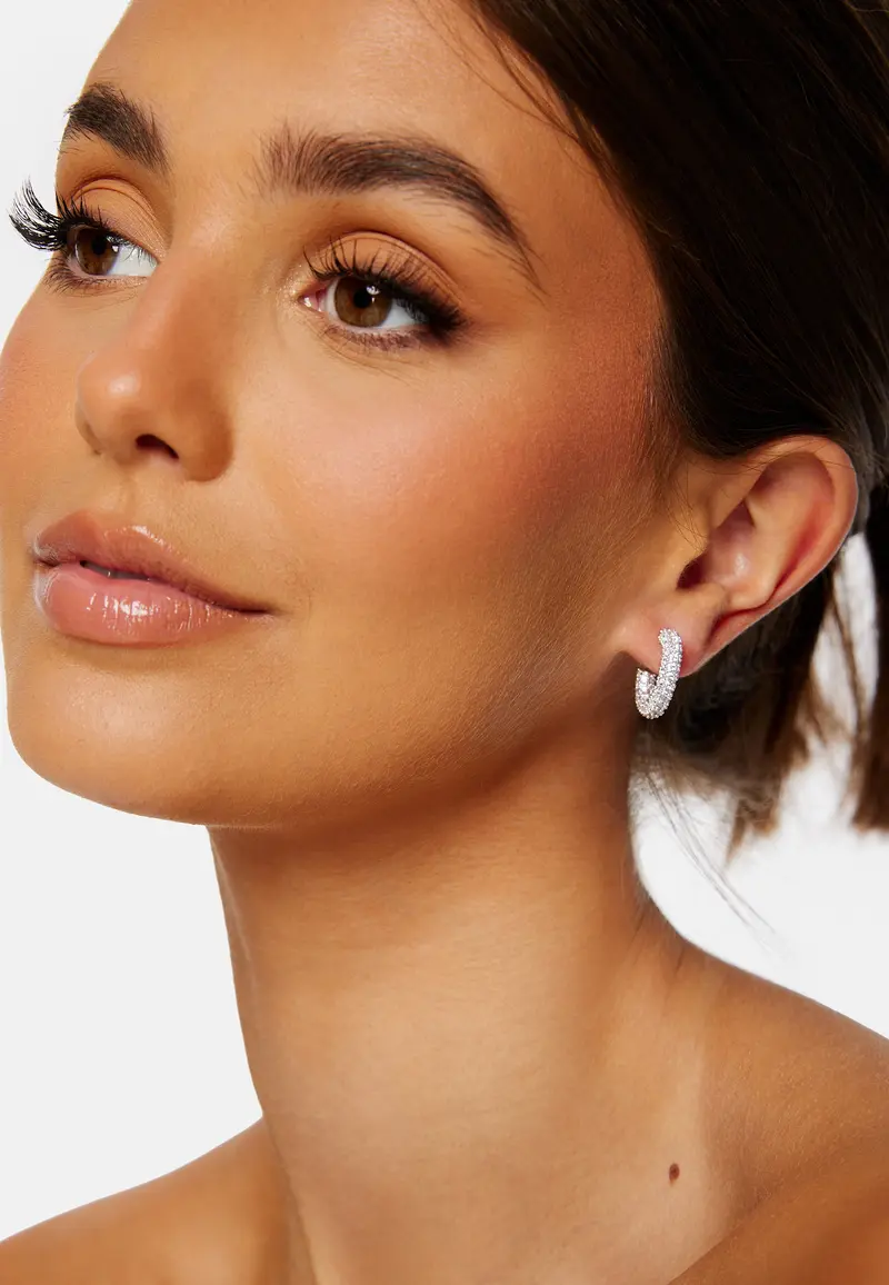 Monaco Pave Hoops 13 mm