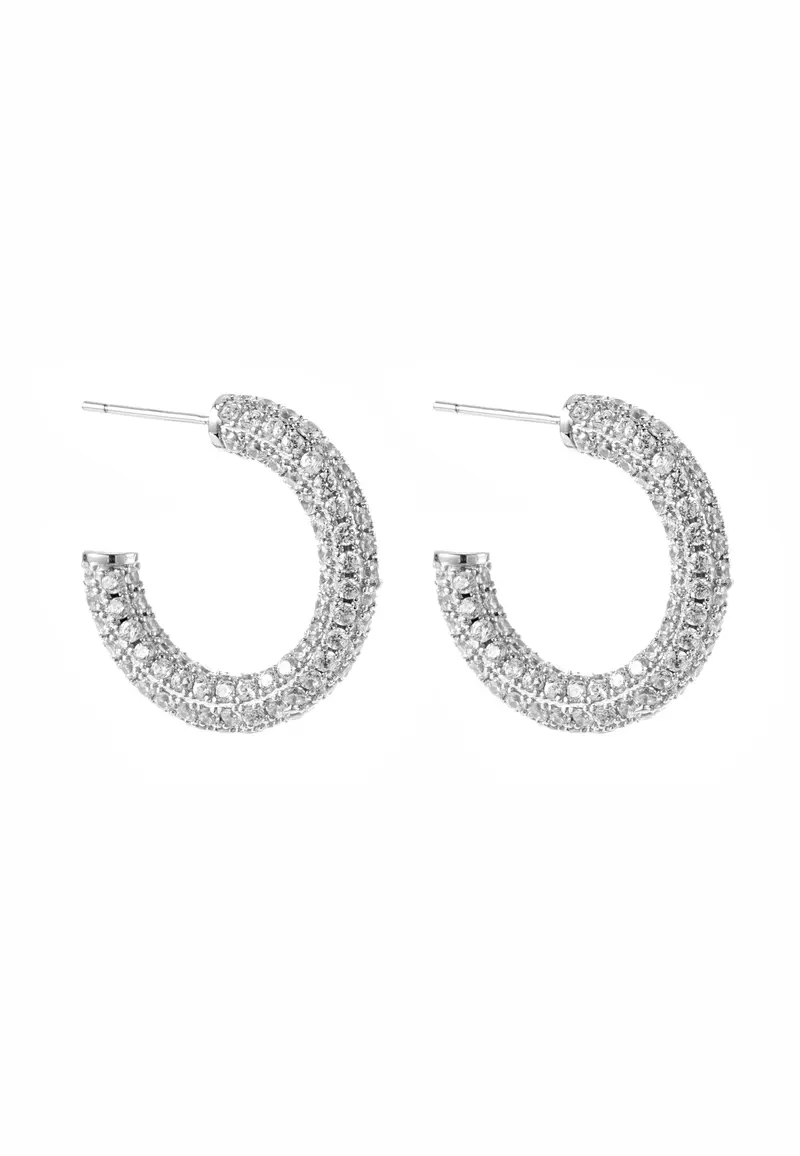 Monaco Pave Hoops 23 mm