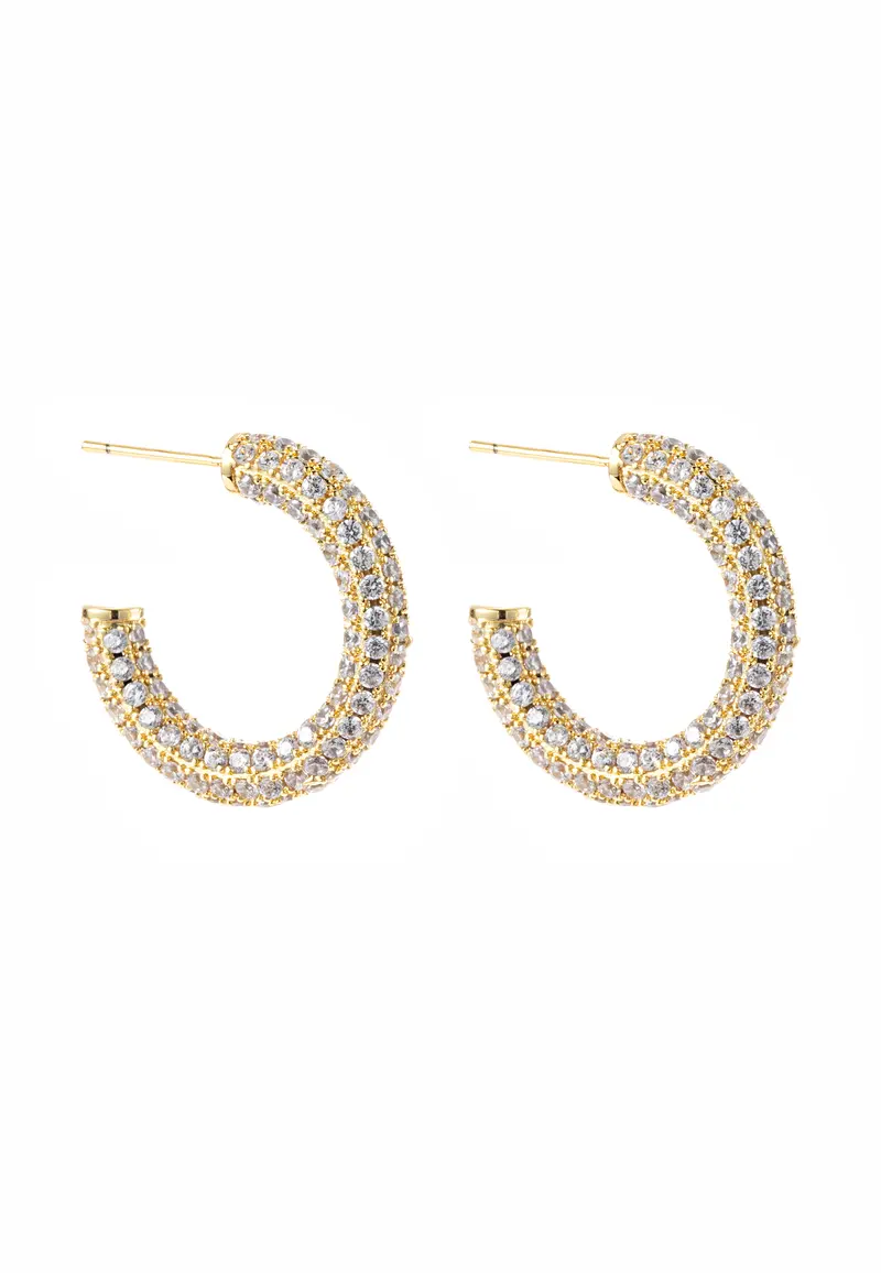 Monaco Pave Hoops 23 mm