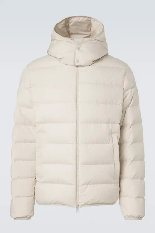 Montbrocq Hooded Short Down Jacket Beige