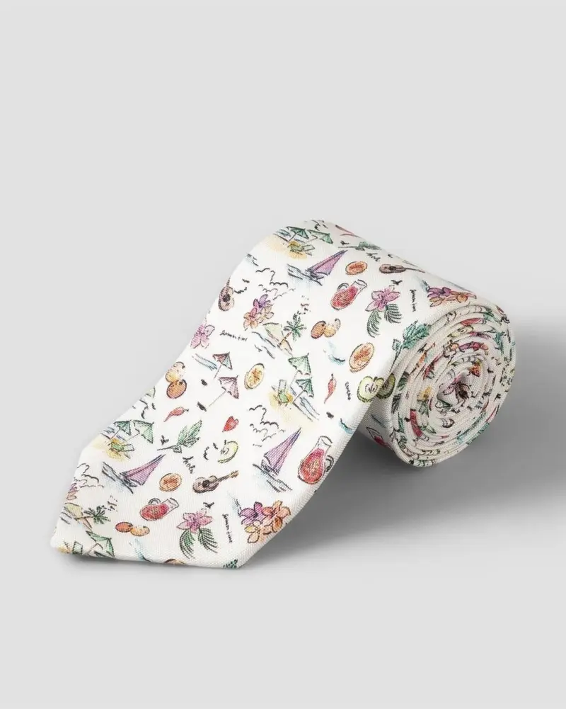Motif print silk