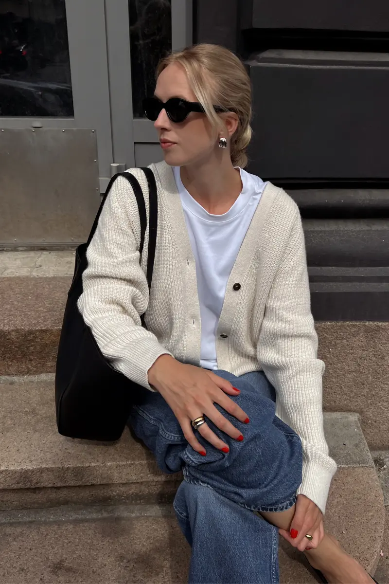 Mouline Rib Relaxed Cardigan