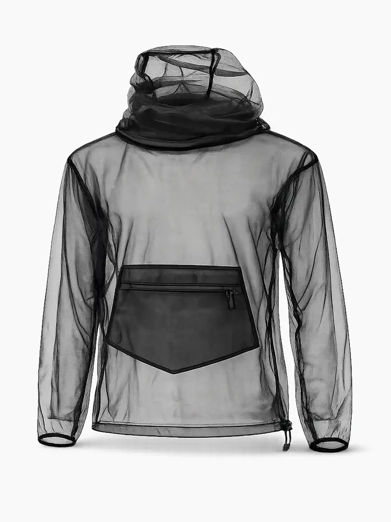 Myggnetting jakke unisex Sort