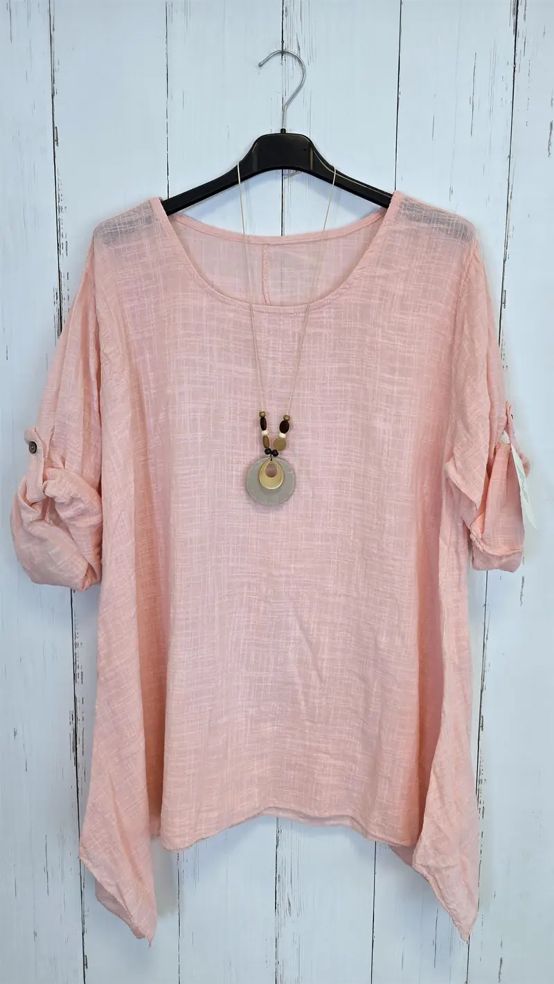 Nicky bomullstopp med smykke rosa/ Peach