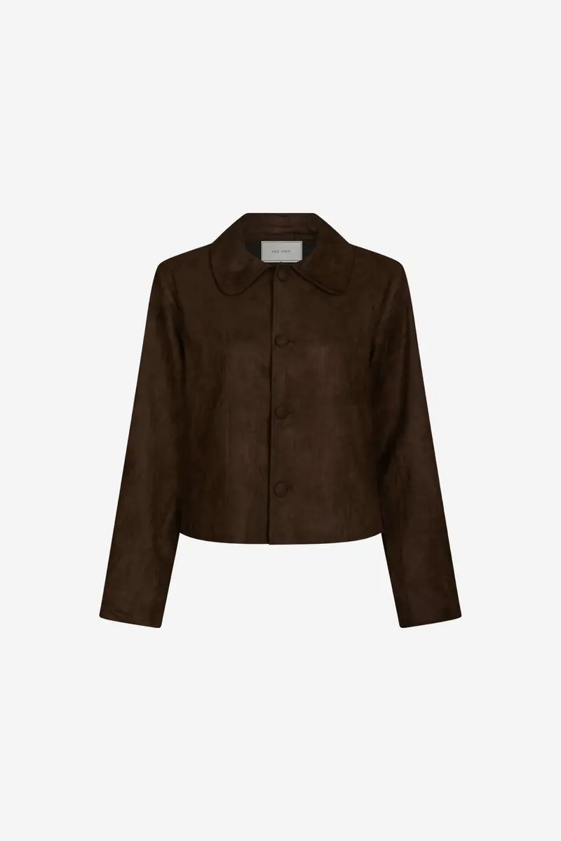 Nilo Suede Jacket Dark Brown