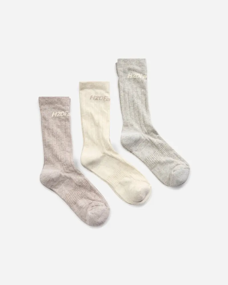 No Bad Vibes Socks 3-Pack - Beige Mel/Khaki Mel/Grey Mel