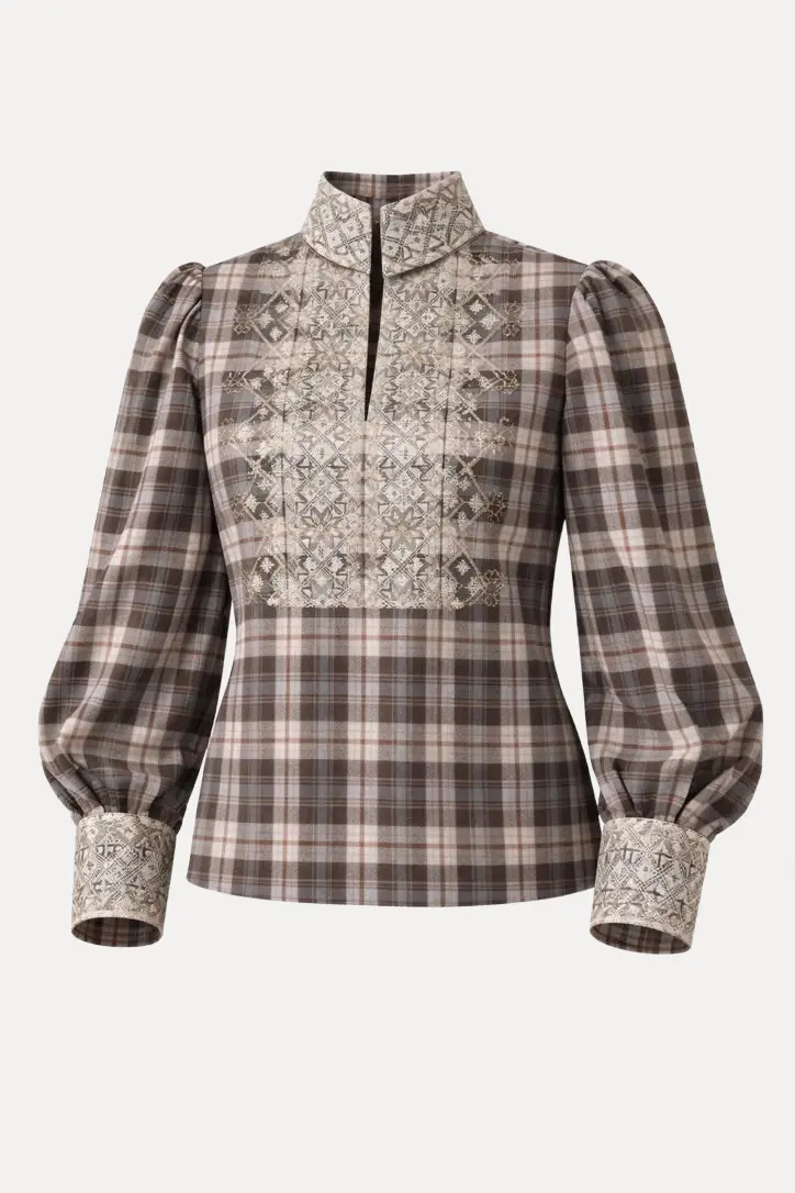 Nordlys Bluse Flanell M/Puff