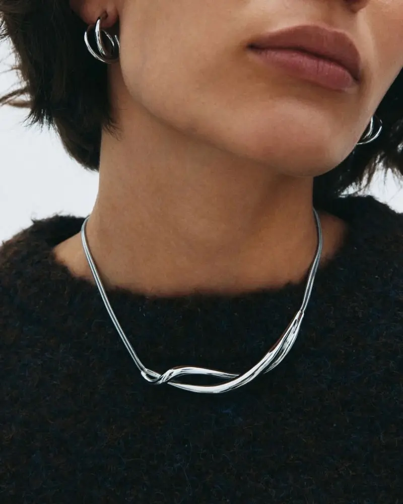 Nouveau Necklace L Steel