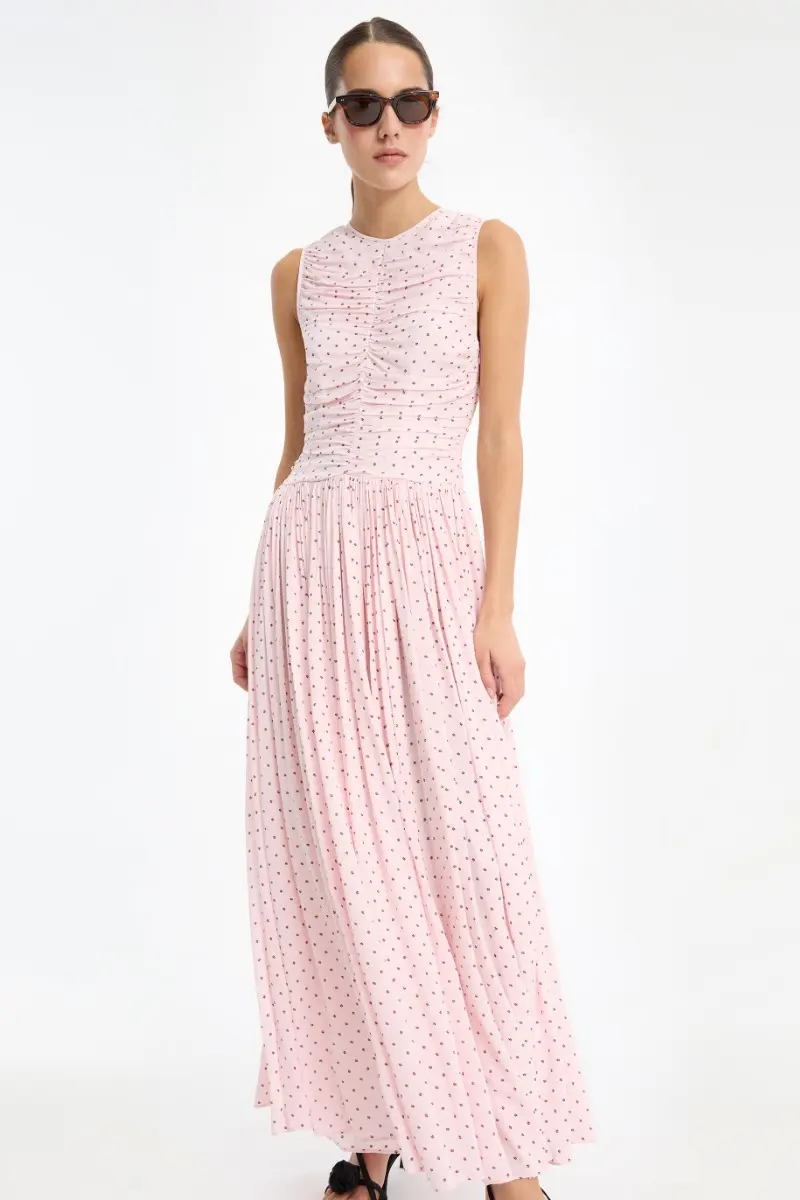 Ns Ruched Dress - Barely Pink Comb.