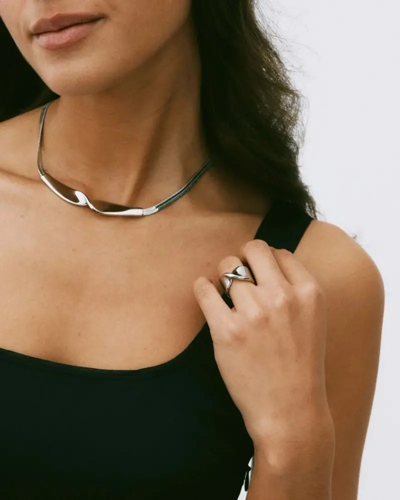 Nuvole Ring Steel