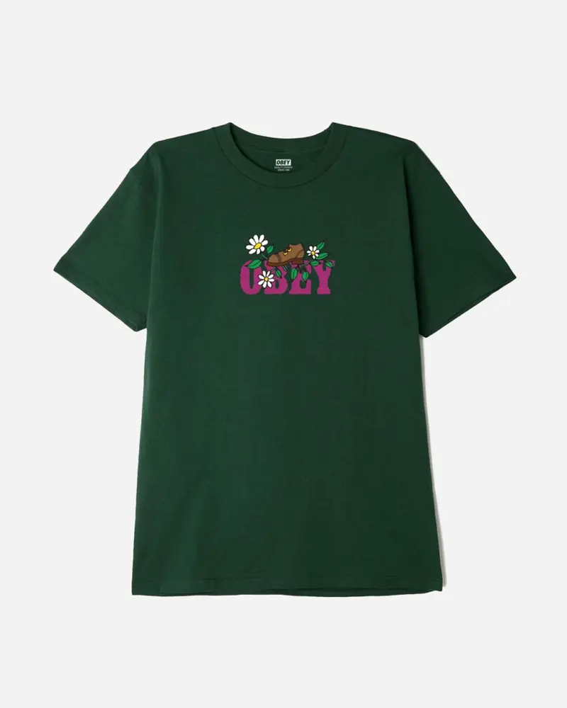 Obey Step Tee - Forrest Green