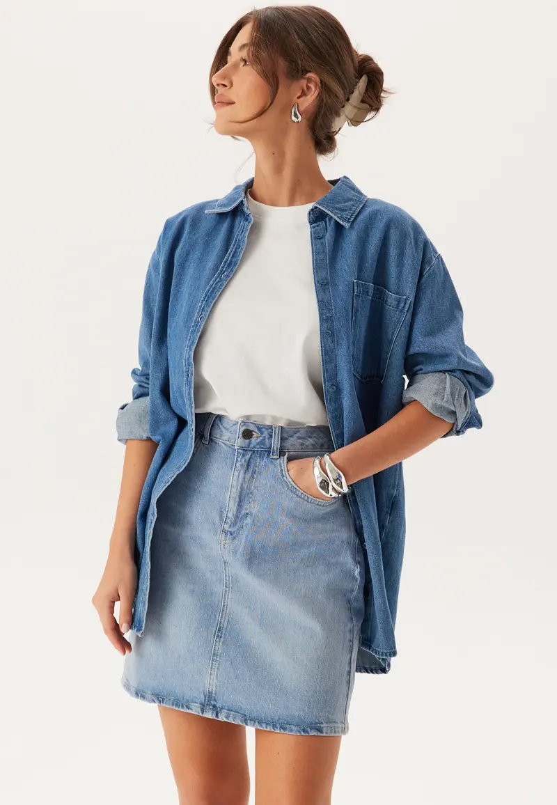 Objellen Hw Short Denim Skirt