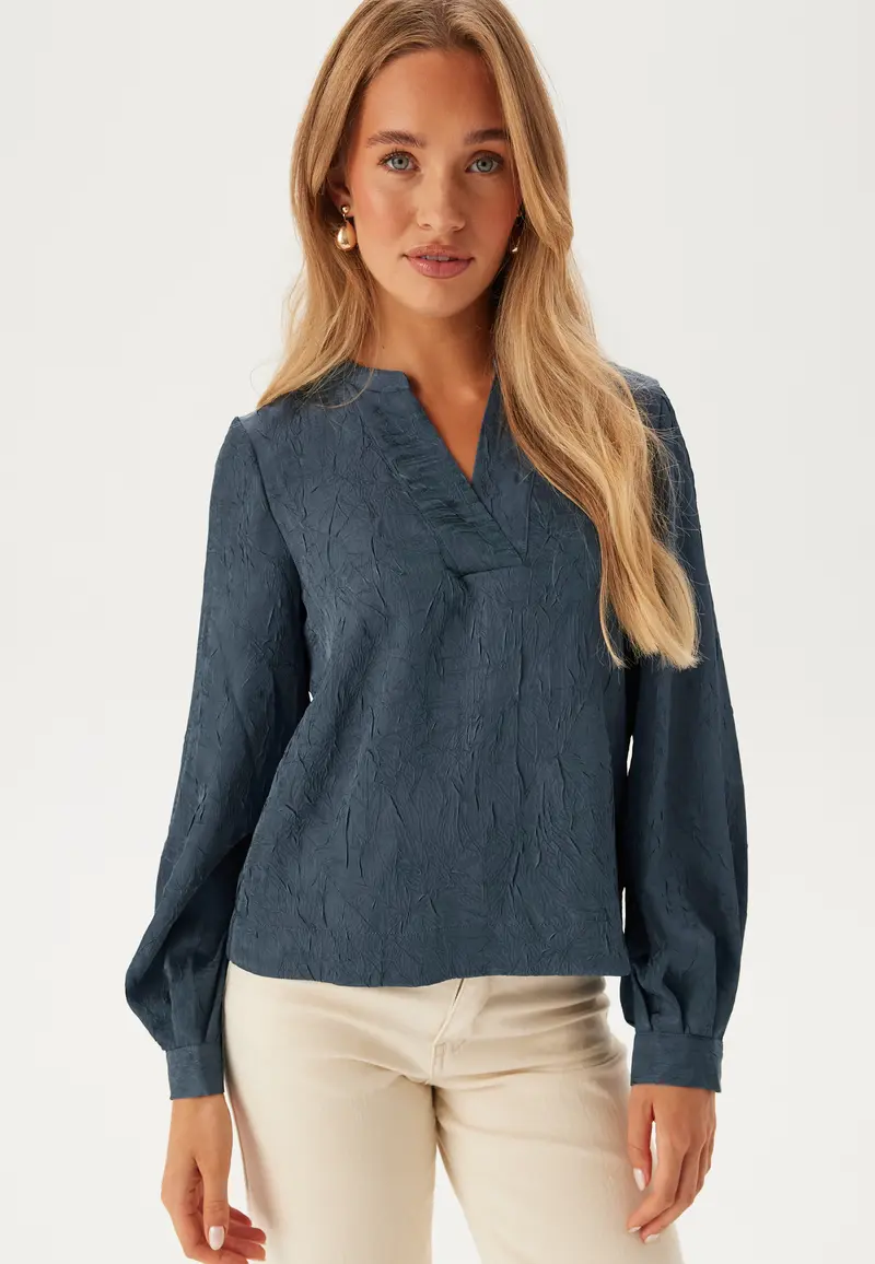 Objjohnson Re L/S V-NECK TOP