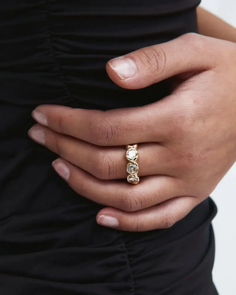 Ocean Gem Ring Gold