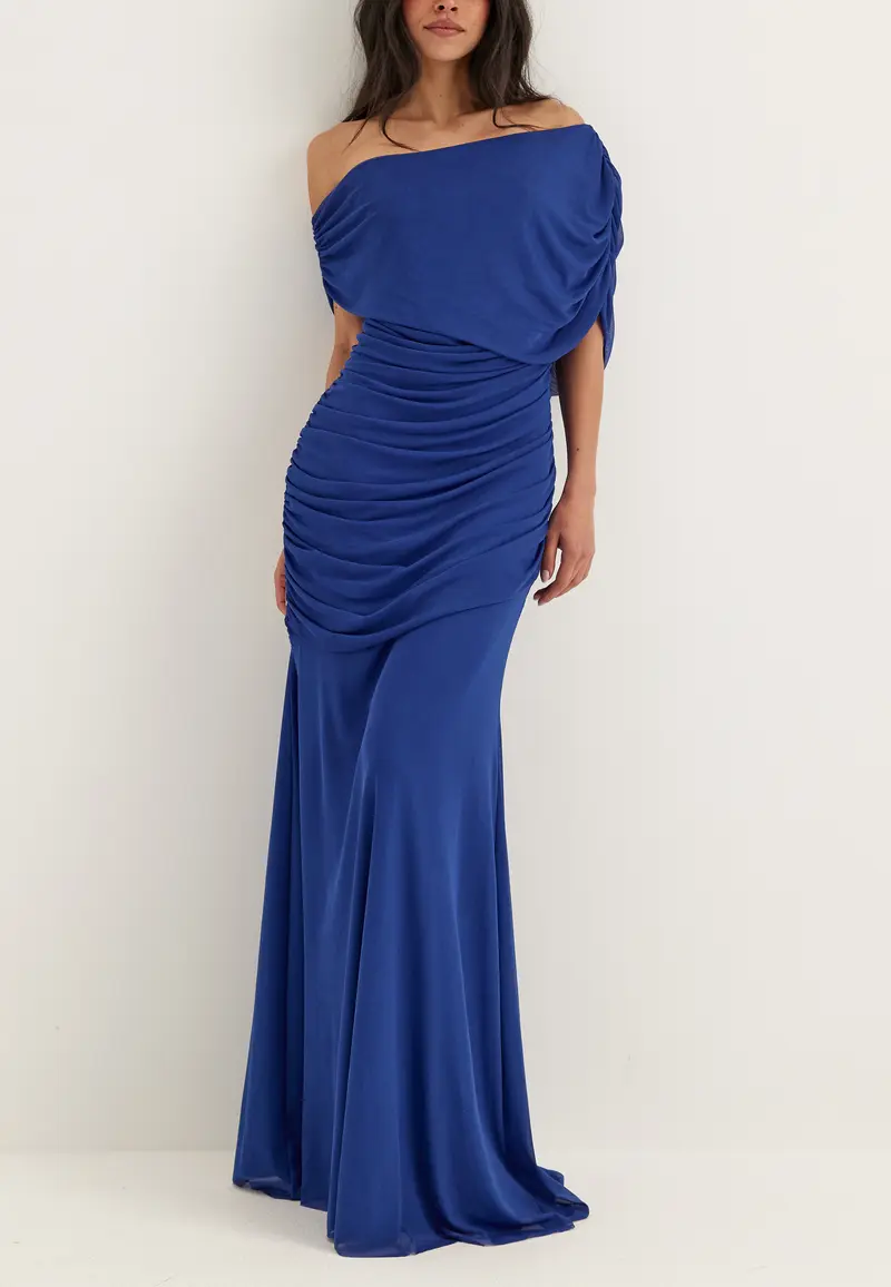 Off Shoulder Mesh Gown