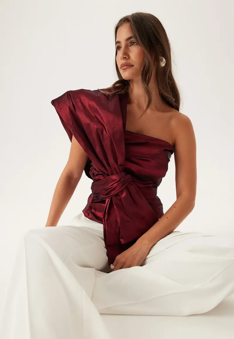 One Shoulder Bow Top