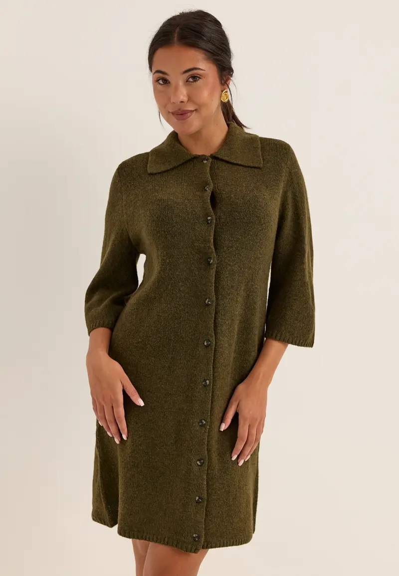 Onlalivia 2/4 COLLAR DRESS KNT