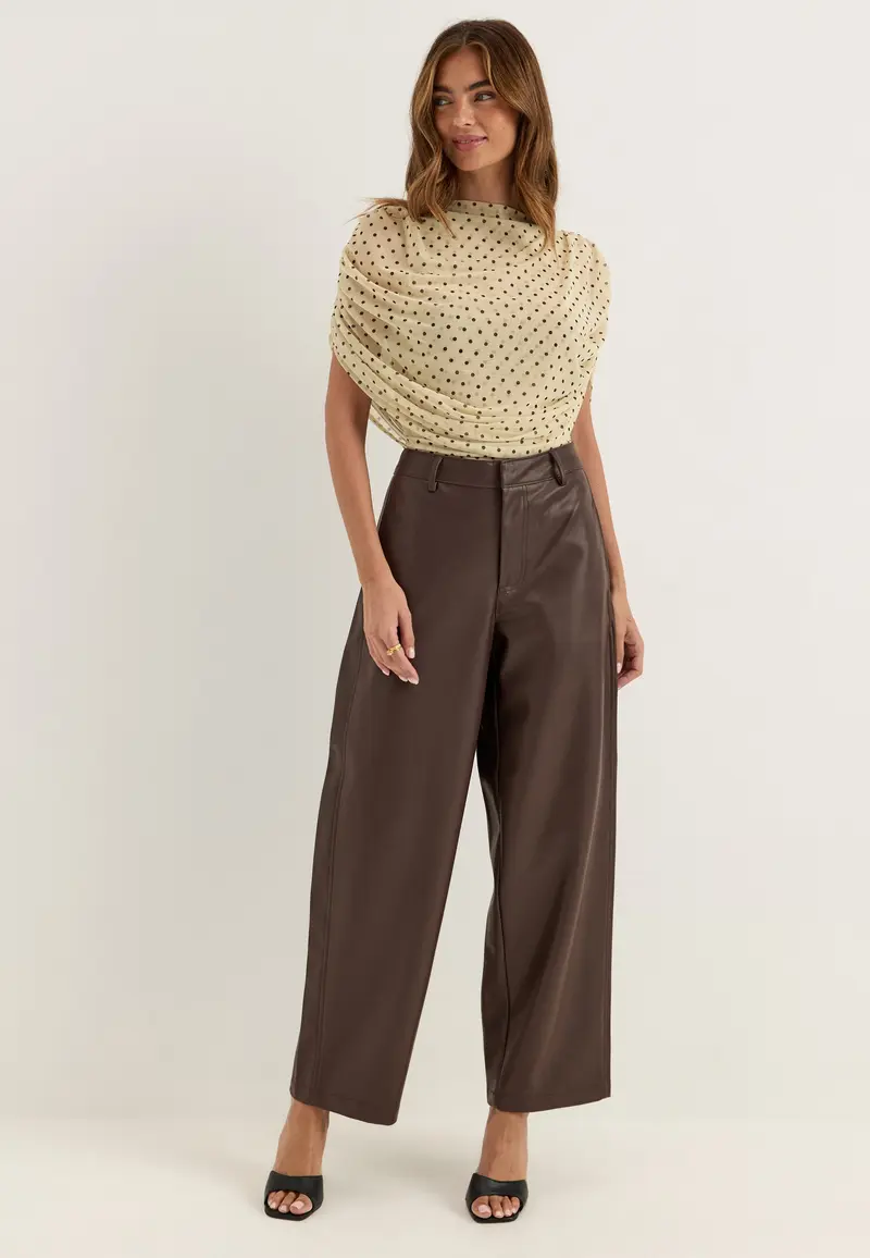 Onlneli Mw Faux Lea Barrel Pant