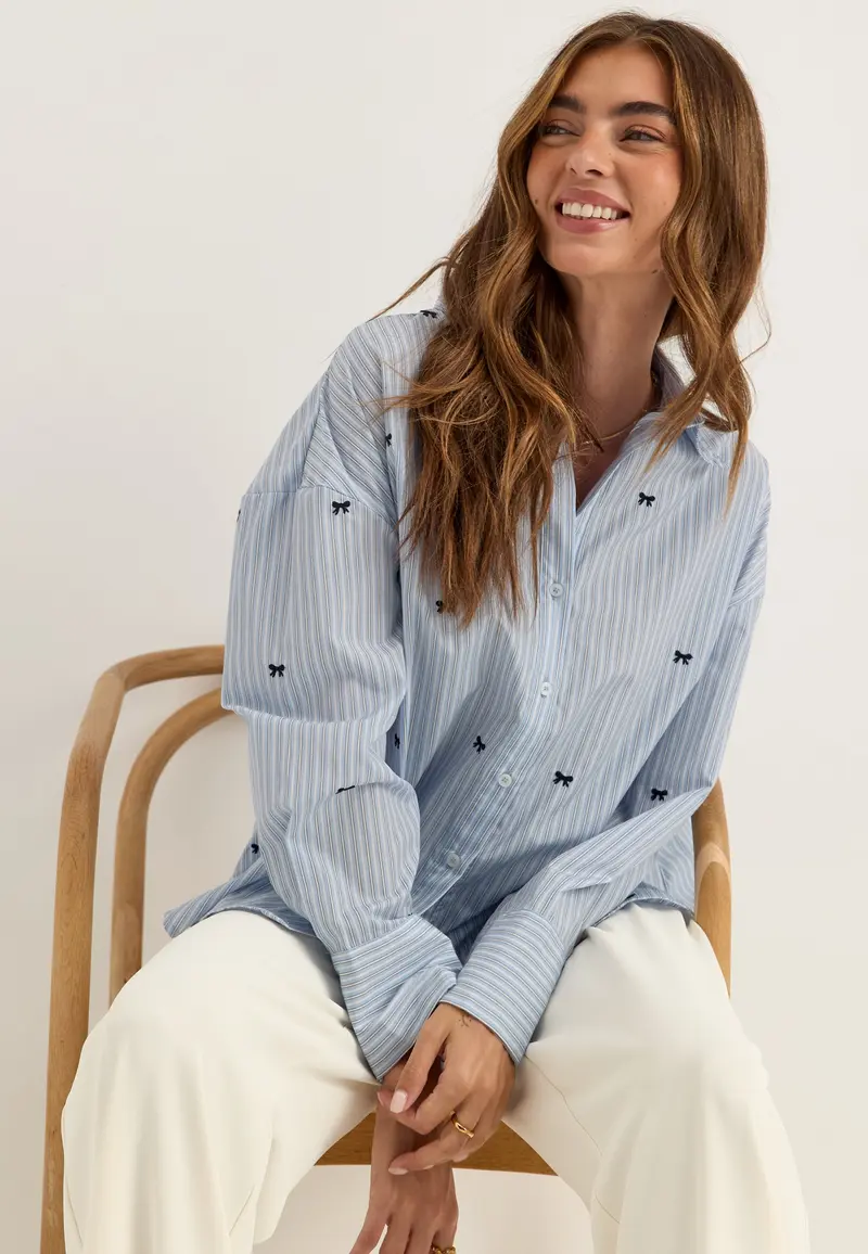 Onloregon Zeidi Ls Bow Shirt