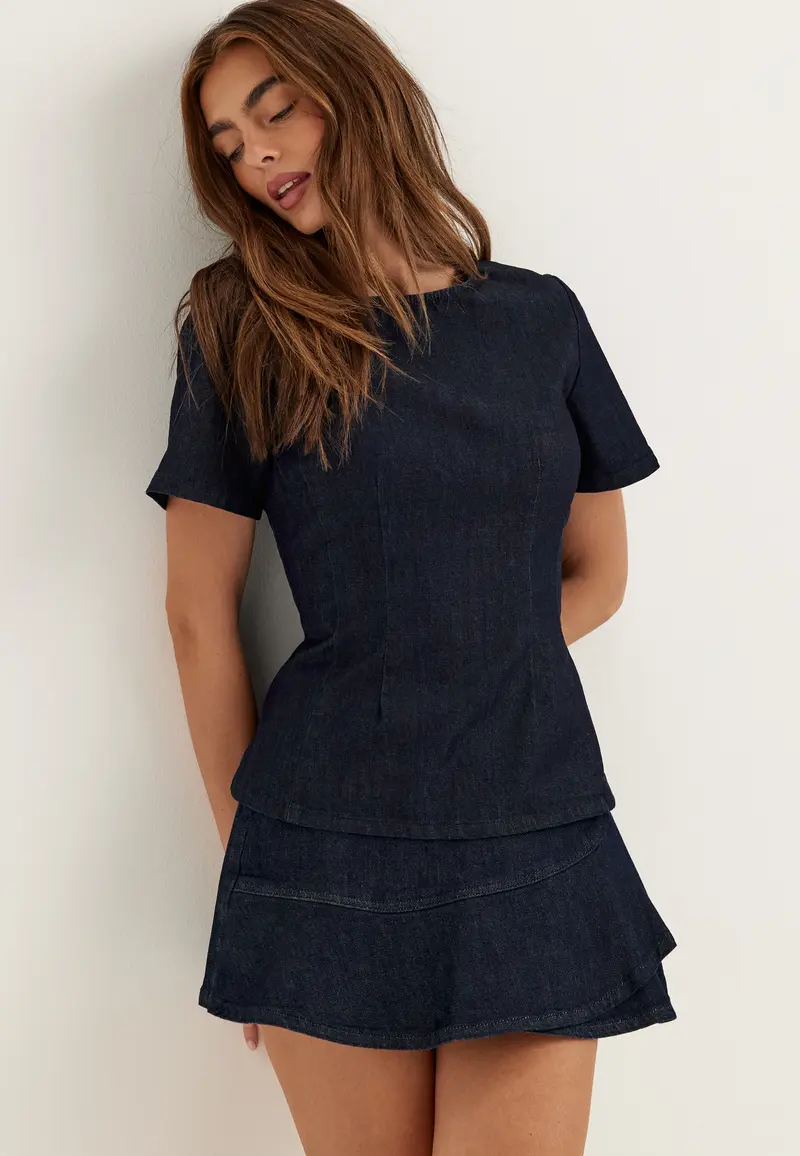 Onlranja Reg Frill Dnm Skort