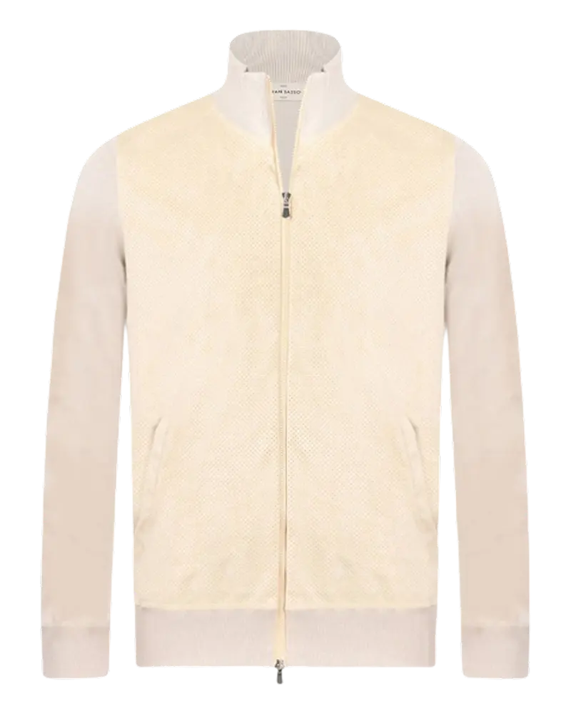 Organic Cotton & Alcantara Jacket – Bege