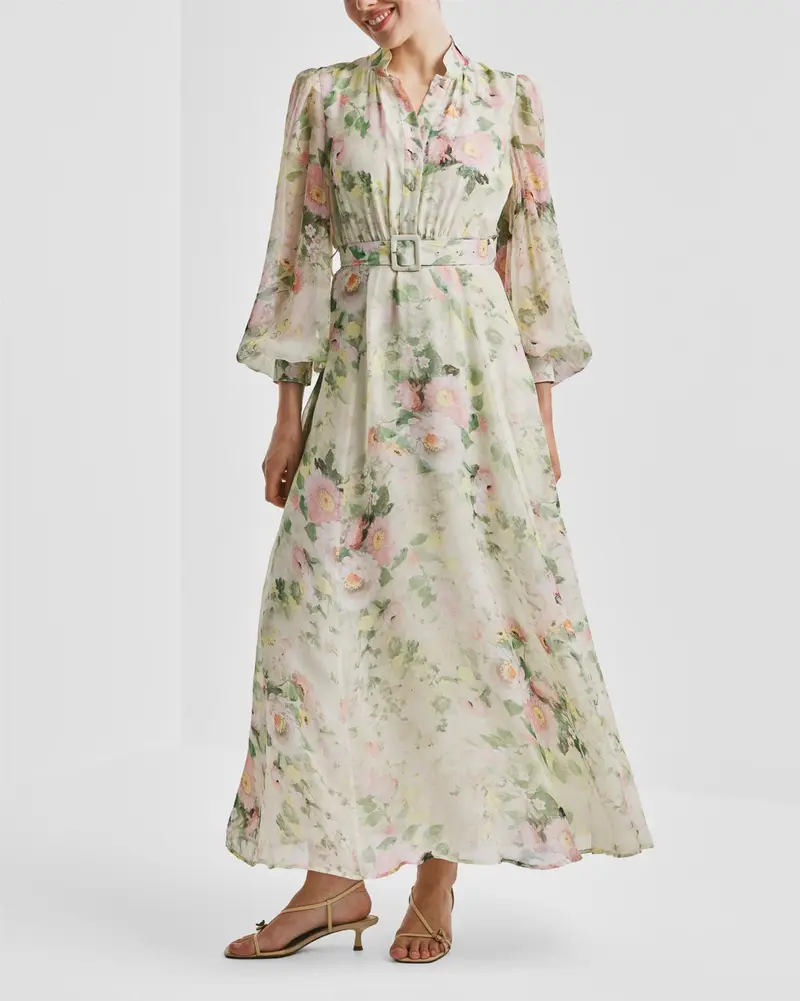 Organza Belt Dress - Watercolour Dreams