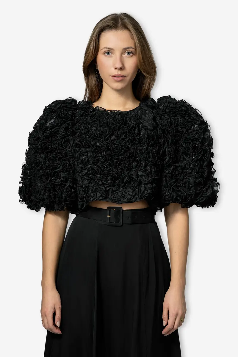 Organza Top Black