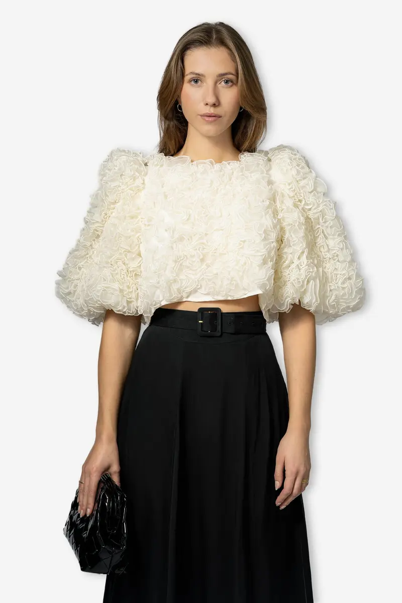 Organza Top Off White