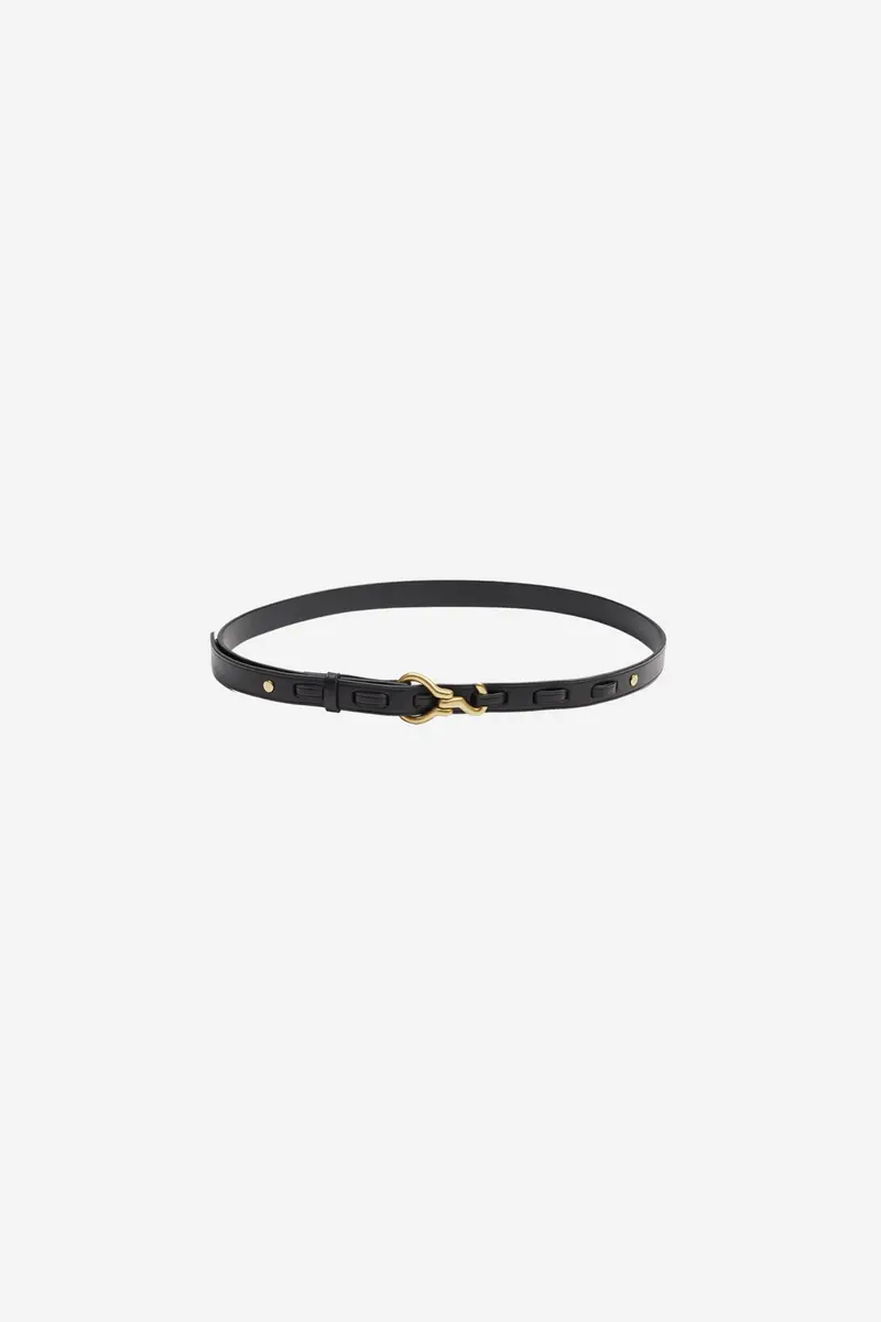 Oriana Leather Belt Black