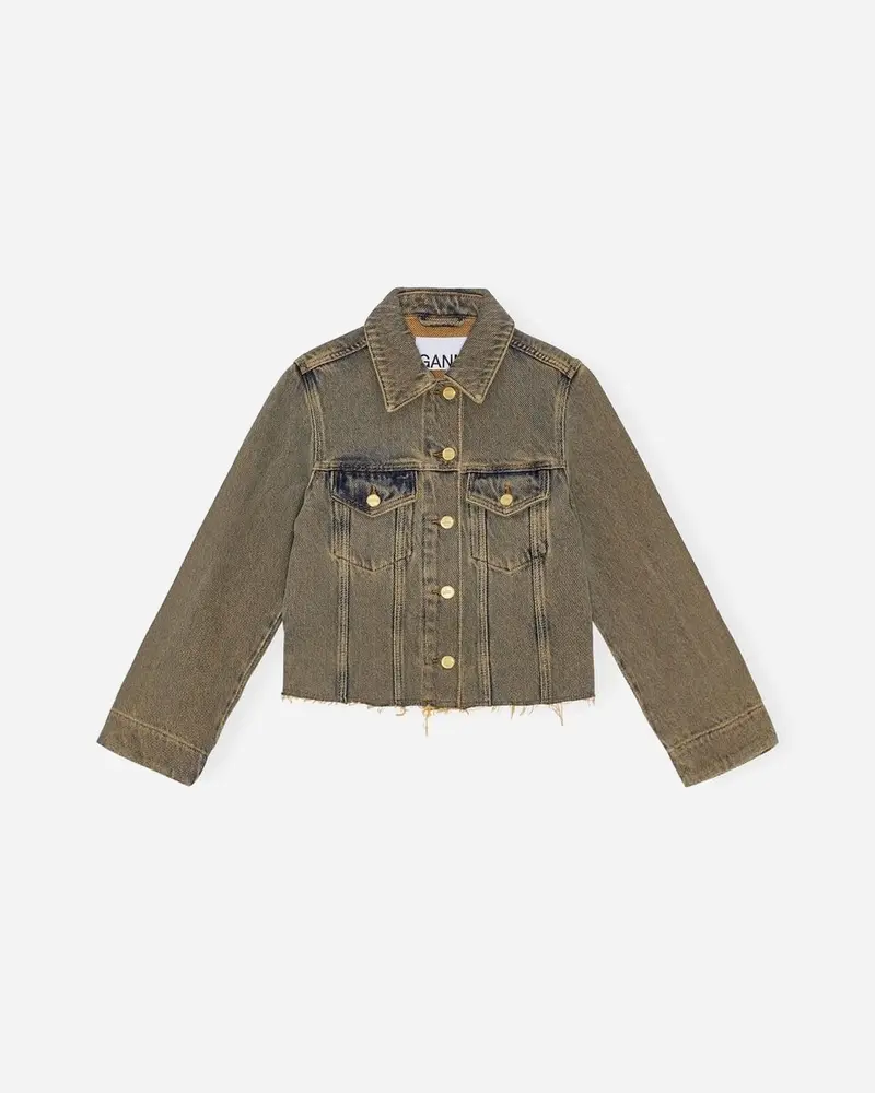 Overdyed Heavy Denim Jacket - Shitake