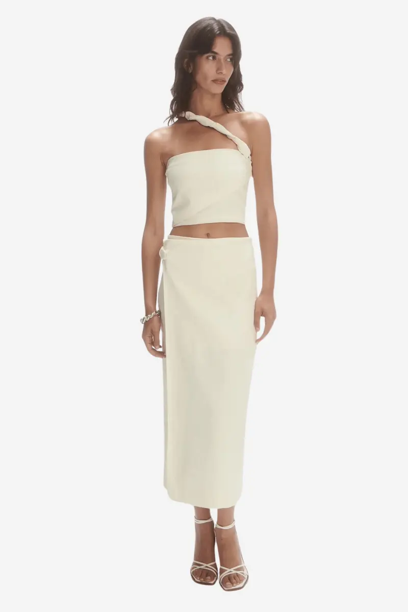 Overlap Skirt Off-White