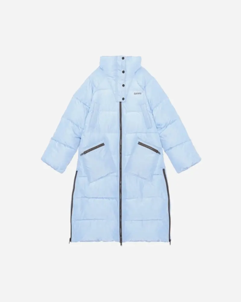 Oversized Puffer Coat - Placid Blue