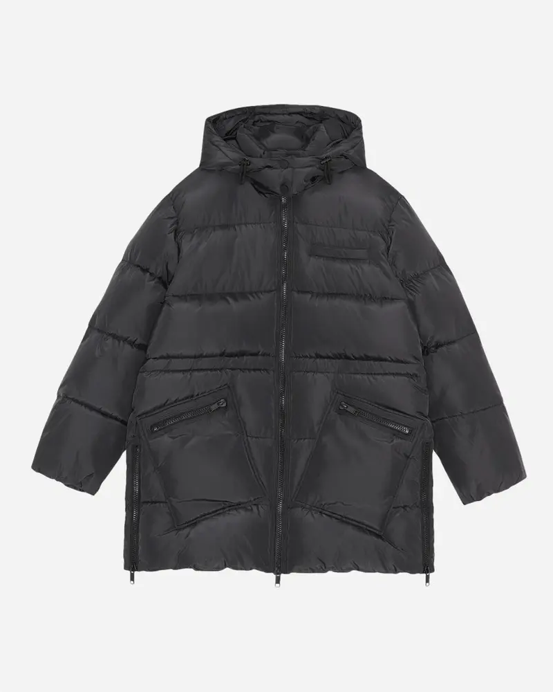 Oversized Puffer Midi Jacket - Phantom
