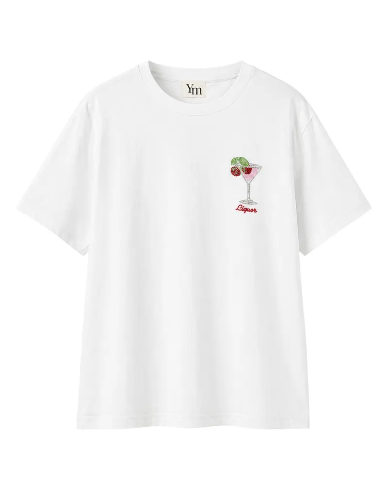 Oversized t-shirt, drink White