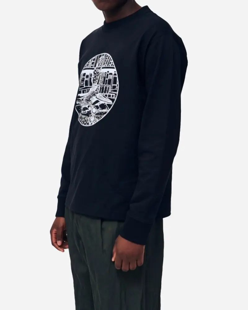 Owl Long Sleeved T-shirt - Black