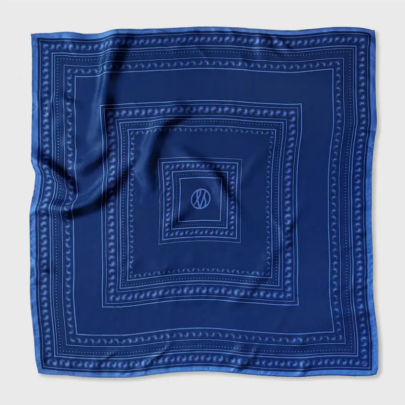 Paisley Scarf Royal Blue 80X80