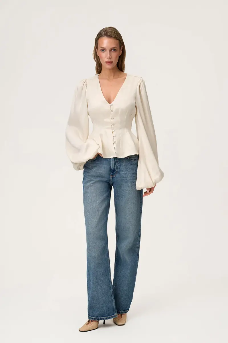 Palena Blouse Butter Yellow/Ivory