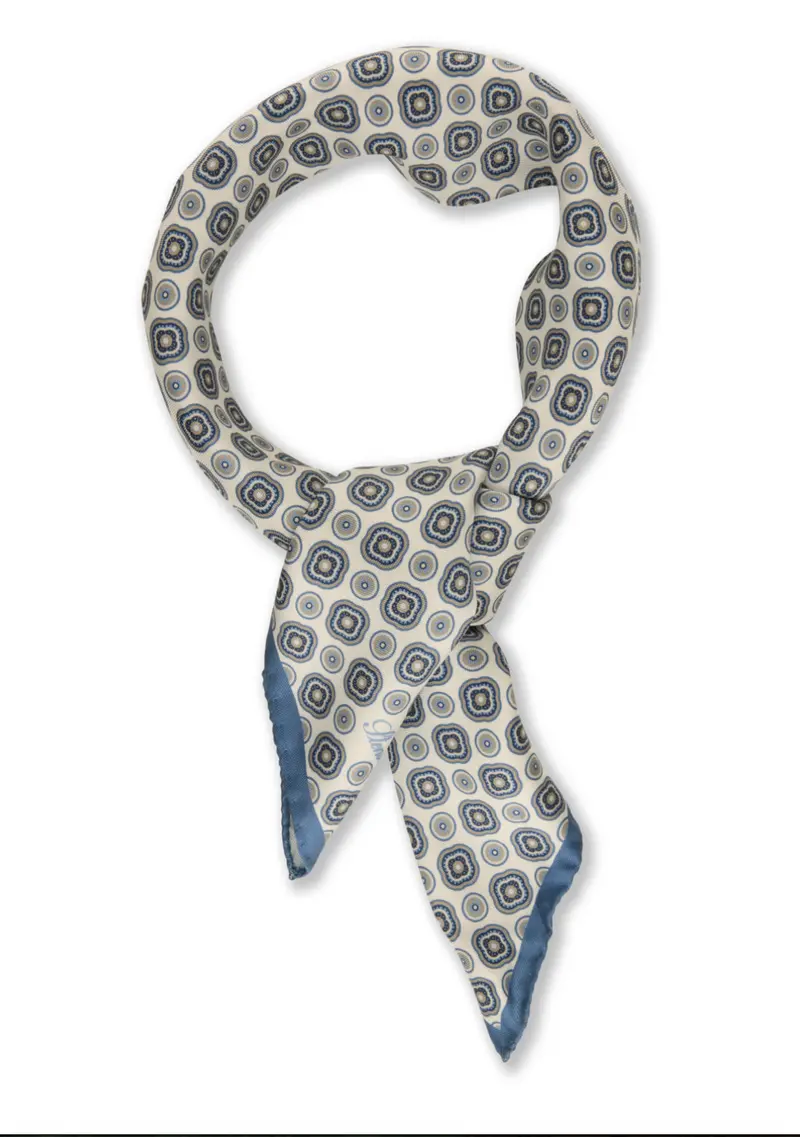 PATTERN SILK BANDANA BLUE
