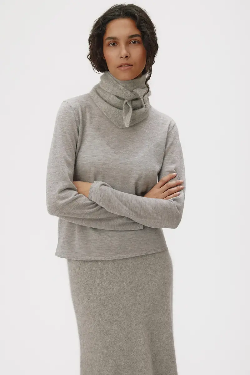 Paula Scarf - Titanium Grey Melange