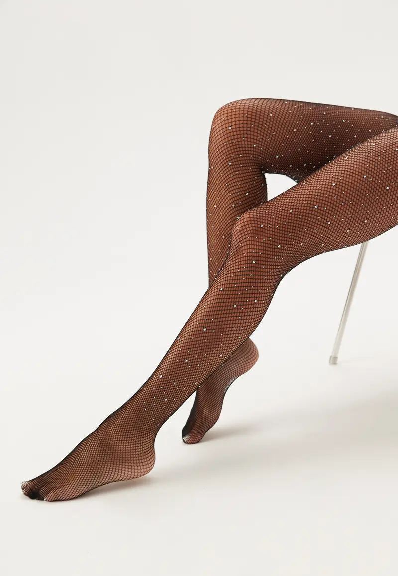 Pcclaire Fishnet Glitter Tight