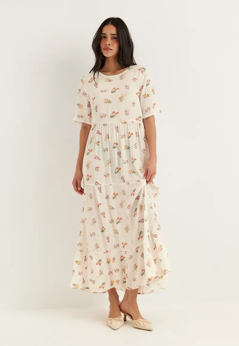 Pcevie Ss Ankle Dress Wvn Noos