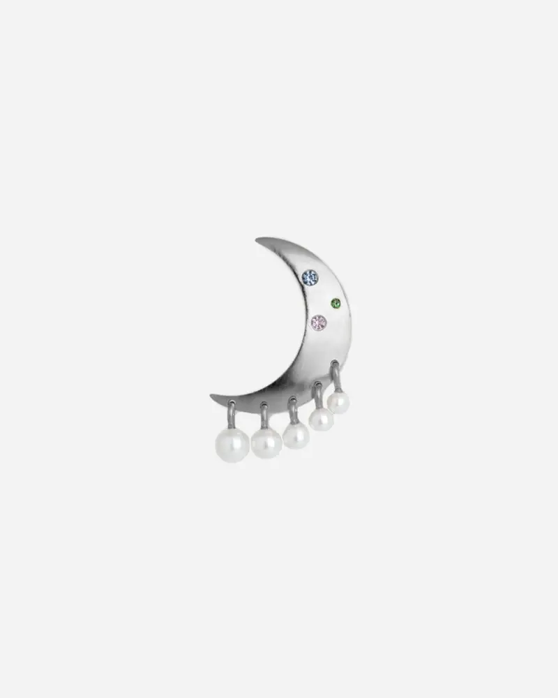 Pearl Moon Earring