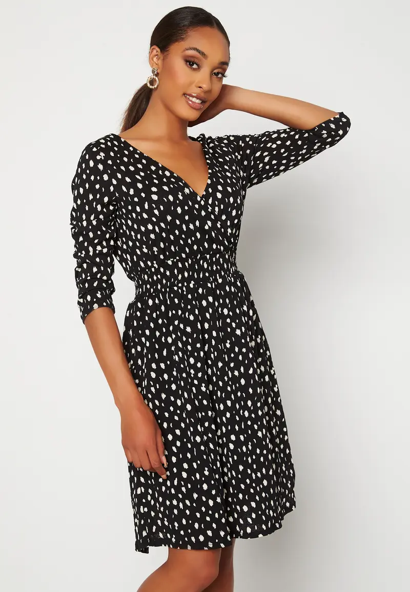 Pella 3/4 Wrap Short Dress
