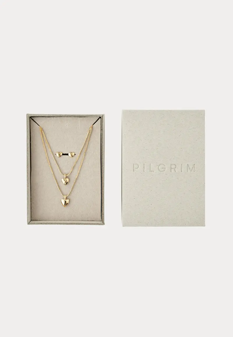 Penina Gift Set, Necklace & Earstuds, gold-plated