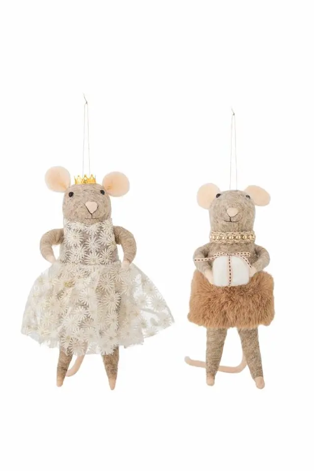 Peo Ornament - Set of 2 - Brown