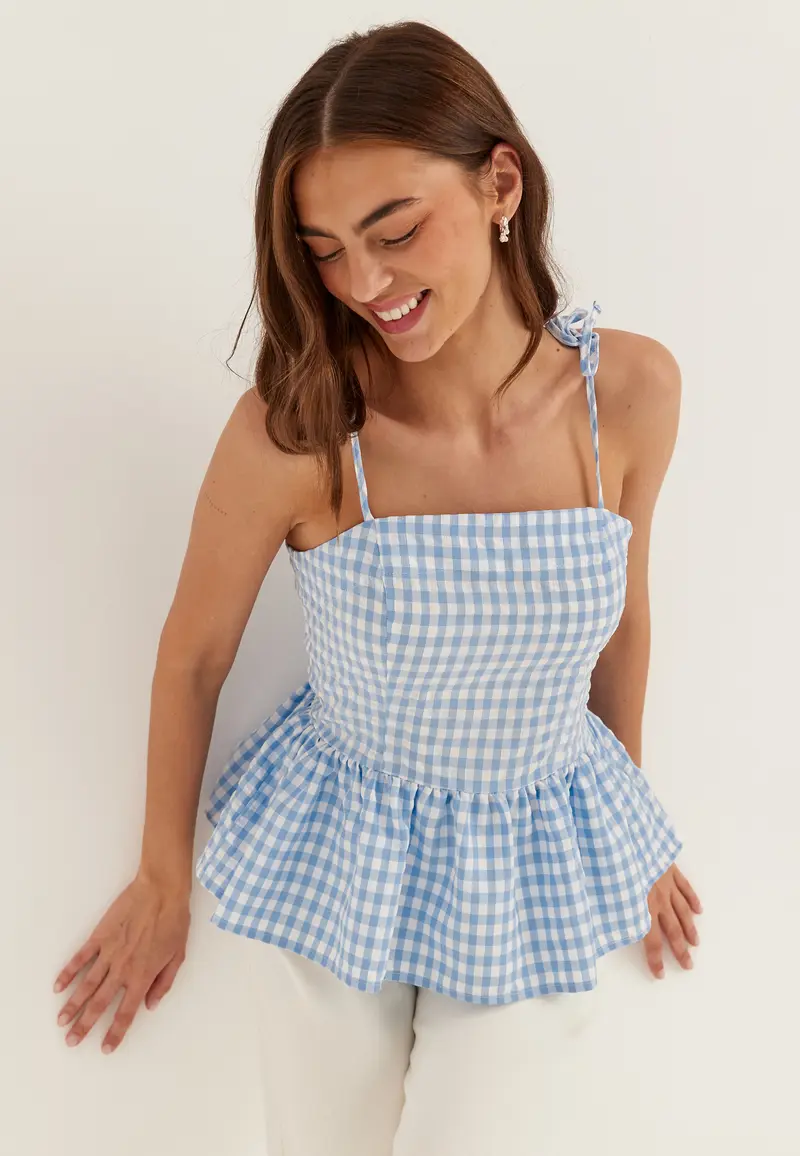 Peplum Bandeau Top