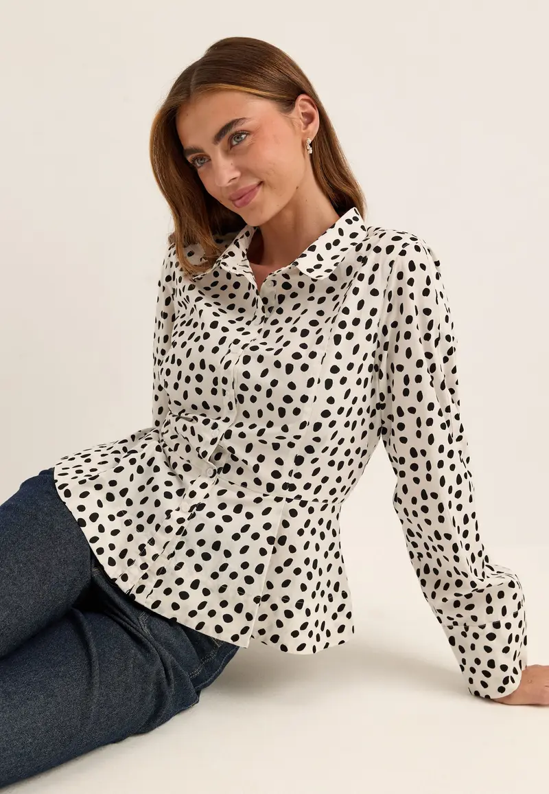 Peplum Cotton Shirt