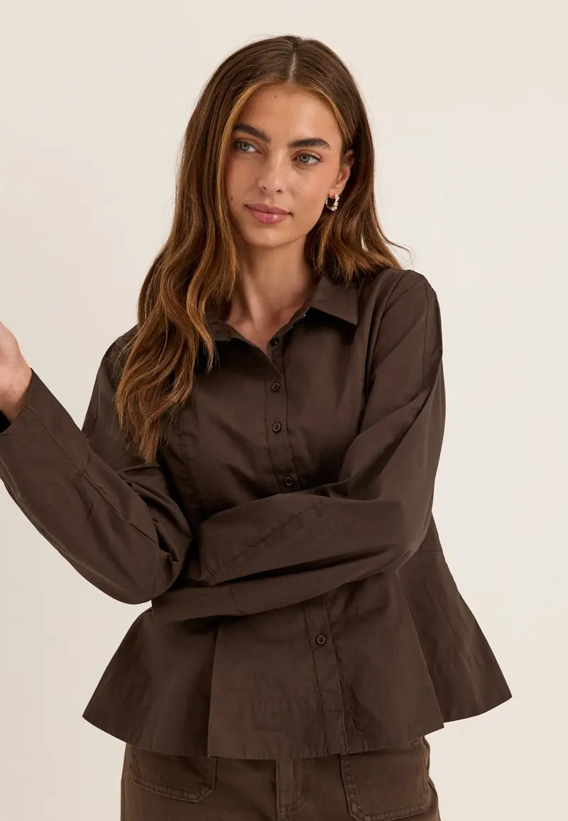 Peplum Cotton Shirt
