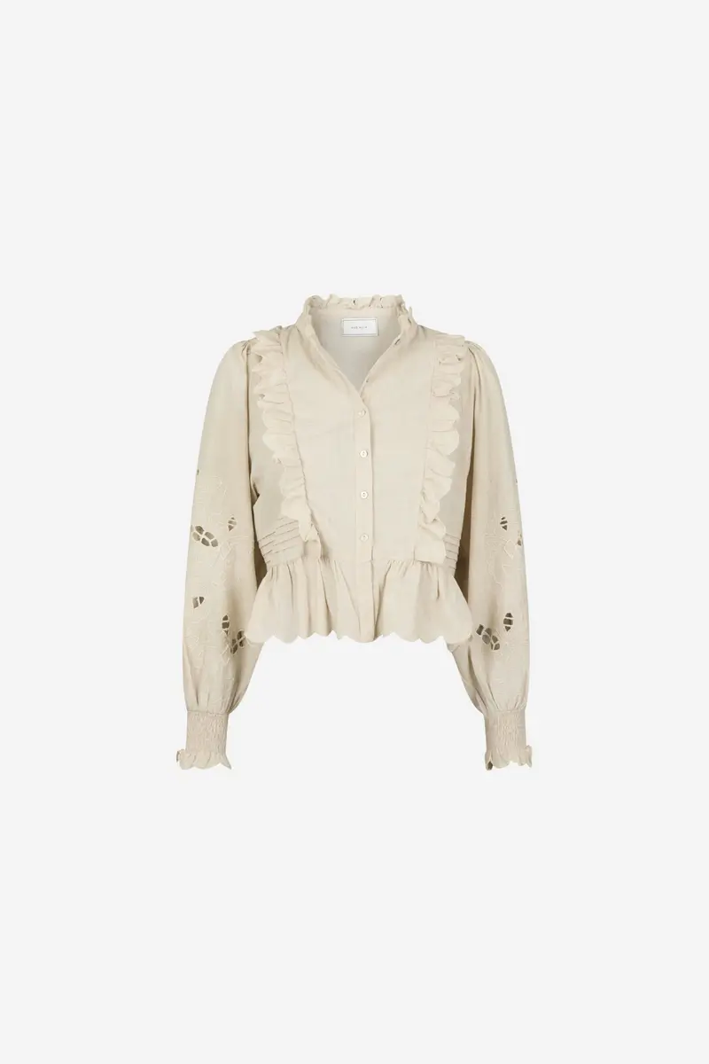 Petrine Embroidery Blouse Sand