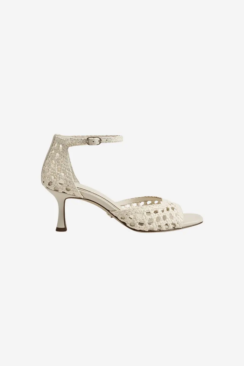 Peyton Kitten Heel Sandal Ivory